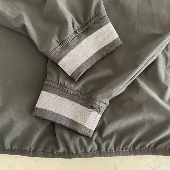 PGA Tour Performance V Neck LS Lightweight Poly Golf Windbreaker Top Blk Grey L - Picture 5 of 12